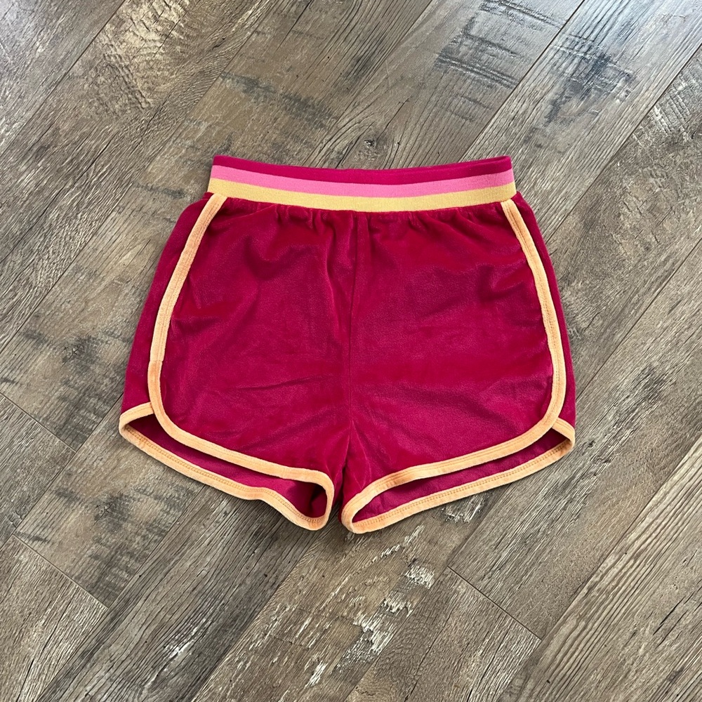 Princess Polly Pink and Gold track Shorts